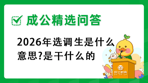 2026年选调生是什么意思?是干什么的 2026年选调生是什么意思?是干什么的