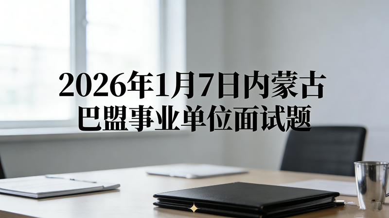 2026年1月7日下午内蒙古巴盟事业单位面试题