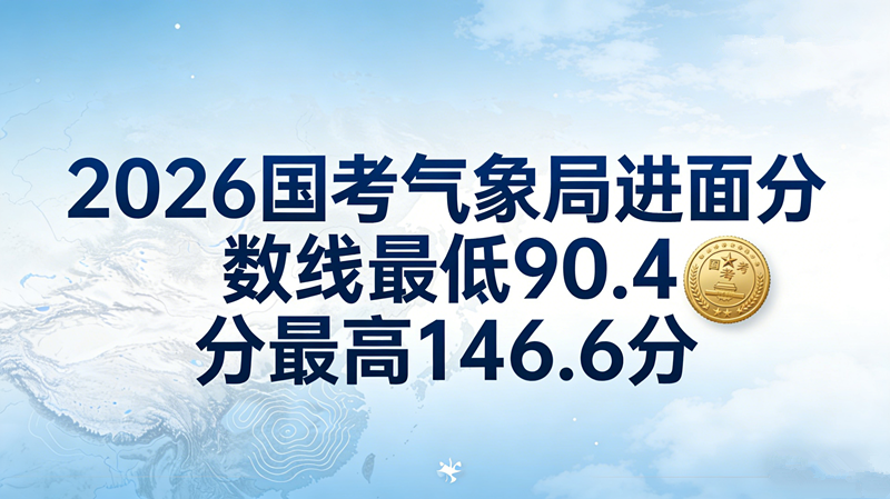 2026国考气象局进面分数线最低90.4分最高146.6分