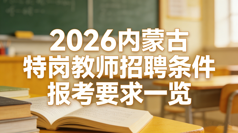 2026内蒙古特岗教师招聘条件 报考要求一览