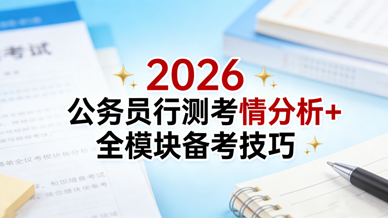 2026公务员行测考情分析+全模块备考技巧