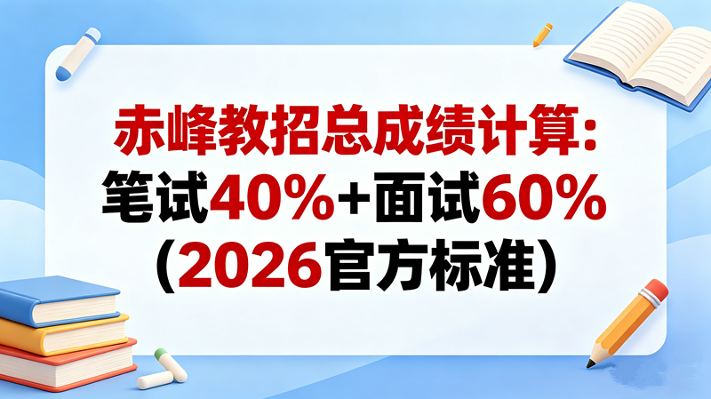 赤峰教招总成绩计算:笔试40%+面试60%(2026官方标准)