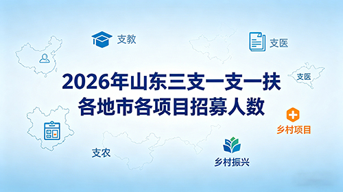 2026年山东三支一扶各地市各项目招募人数