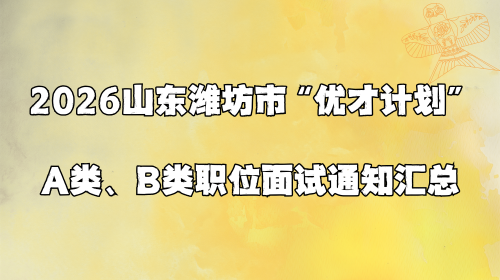 2026山东潍坊市“优才计划”A类、B类职位面试通知汇总.png 2026山东潍坊市“优才计划”A类、B类职位面试通知汇总.png