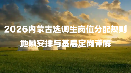 2026内蒙古选调生岗位分配规则 地域安排与基层定岗详解.png